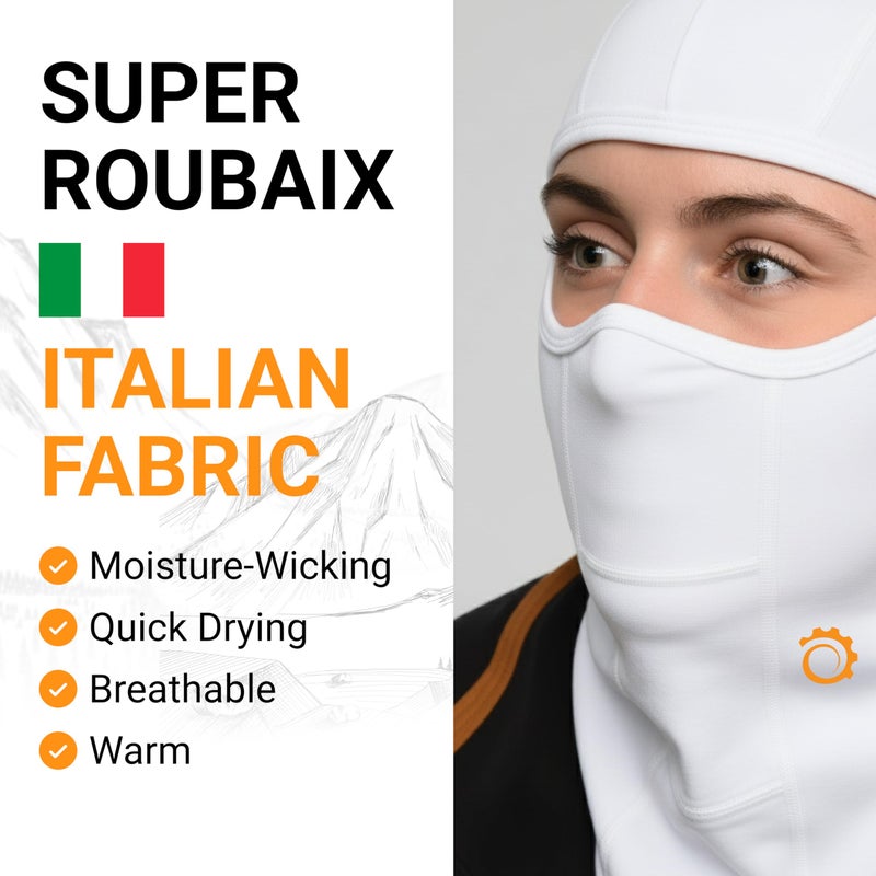 GearTOP Balaclava Ski Mask White - Super Roubaix Moisture-Wicking Winter Mask for Men and Women for Skiing, Snowboard, Motorcycle, Face Mask for Cold Weather Baklava Masks, PasamontaÃ±as para el Frio - Image 3
